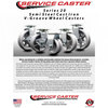 Service Caster 5 Inch V-Groove Semi Steel Cast Iron Wheel Swivel Caster Set with Roller Bearing SCC-20S520-VGR-4